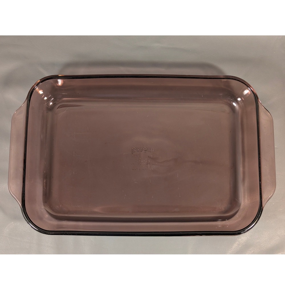 Pyrex 233-S Fireside Smoky Brown Glass 3QT Rectangular Baking Dish 13x9x2